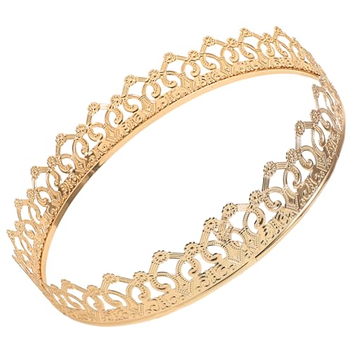 Angoily Kronenrequisiten Kronenhut Kronendekor Dekorationen Tiara-Krone Diademe und Kronen Königskrone für Cosplay Krone für Männer Erwachsene Königskrone für Erwachsene Metall Golden von Angoily