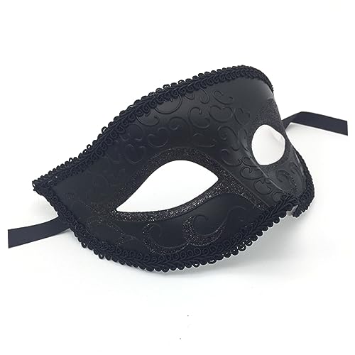 Angoily Kleider Thematische Abschlussballmaske schwarze Masken kostüme für maskenball Maskerade-Maske kleidung Partymaske schwarze Kostümmaske Halloween Augenbinde Halloween-Maske von Angoily