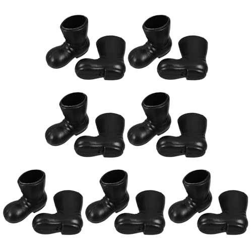 Angoily Mini-weihnachtsmannstiefel, 7 Paar Kleine Zwergenschuhe, Dekorative Miniaturstiefel, Weihnachts-minischuhe, Modell für Heimwerker, Basteln, Weihnachts-puppenhaus-Dekorationen von Angoily
