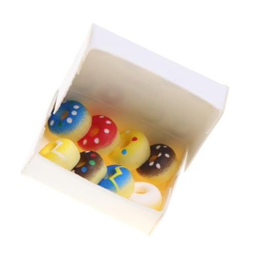 Angoily Miniatur Donuts Dekoration Realistisch Gestaltete Puppenhaus Küchen Deko Handgefertigte Resin Simulation Dessert Figuren Tragbar und Leicht für Rollenspiele und DIY Miniaturwelten von Angoily