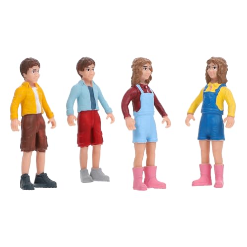 Angoily Miniatur Menschen Figuren Modell Figuren Realistische Maßstab Langlebige Mini Charakter Modelle für Miniaturszenen Detailreiche Miniatur für Familie Sammler von Angoily