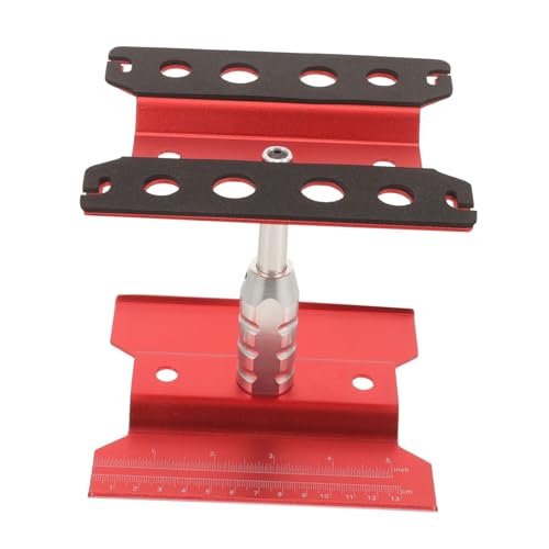 Angoily Modell Autowerk Statt Schlüssel Ferngesteuerte Autos Rc-ständer Rc-car-Reparatur-Arbeitsplatz Zubehör Für Rc-Autos Rc-Truck-reparaturarbeitsplatz Rc-autoständer Rot Metall von Angoily
