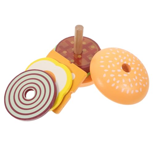 Angoily Montessori-Spielzeug Für Kleinkinder, Holz-Burger-stapelspielzeug, Frühpädagogisches Spielzeug Für Feinmotorik, Blöcke Für Kinder Im Vorschulalter Angoily Montessori-Spielzeug Für Kleinkinder, Holz-Burger-stapelspielzeug, Frühpädagogisches Spielzeug Für Feinmotorik, Blöcke Für Kinder Im Vorschulalter von Angoily