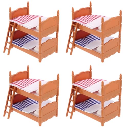 Angoily Puppen-Etagenbett Aus Holz 4 Stück Puppenhausmöbel Puppenhaus-Dekoration Zubehör Simulation Puppenhaus Miniatur-Etagenbett DIY-Puppenbetten Mit Leiter Möbeldekor Angoily Puppen-Etagenbett Aus Holz 4 Stück Puppenhausmöbel Puppenhaus-Dekoration Zubehör Simulation Puppenhaus Miniatur-Etagenbett DIY-Puppenbetten Mit Leiter Möbeldekor von Angoily