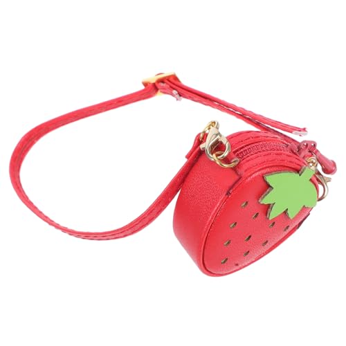 Angoily Puppen-Umhängetasche erdbeer Tasche kleine Puppenaufbewahrungstasche PU-Leder rot Angoily Puppen-Umhängetasche erdbeer Tasche kleine Puppenaufbewahrungstasche PU-Leder rot von Angoily