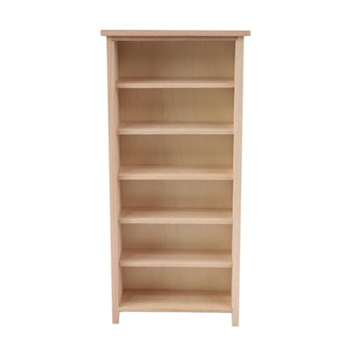 Angoily Puppenhaus-bücherregal, Puppenhaus-mini-bücherregal im Maßstab 1:12, Ausstellungsregal Zur Präsentation von Mini-büchern Und Zubehör, Puppenhaus-möbelzubehör von Angoily