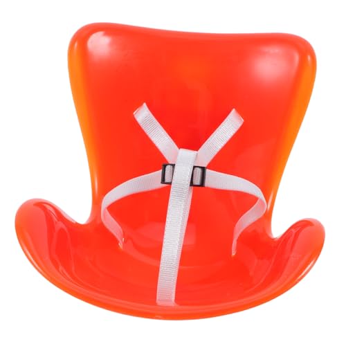 Angoily Puppensicherheitssitz puppenhaus Modell stühle Auto-Sofa Puppendekorationen Autodekorationen Sofasitz Mini-Sofa Puppenschutz dekoratives Sofa Plastik Orange von Angoily