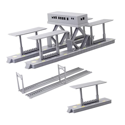 Angoily Sandtisch Zugmodell Bausatz mit Großem Bahnsteig Wetterschutz und Gleisen Langlebige Miniatur Eisenbahn-polstangen für Diorama Bahnverkehr Zubehör Angoily Sandtisch Zugmodell Bausatz mit Großem Bahnsteig Wetterschutz und Gleisen Langlebige Miniatur Eisenbahn-polstangen für Diorama Bahnverkehr Zubehör von Angoily