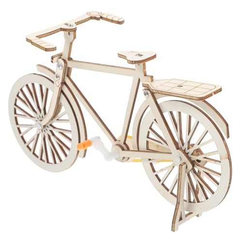 Angoily Selbstmontage Holz Fahrrad Modell Bausatz Leichtes DIY Miniatur Fahrrad Kreative Handwerkskunst Mechanisches Lernspielzeug für Erwachsene Stabile Holzdekoration von Angoily