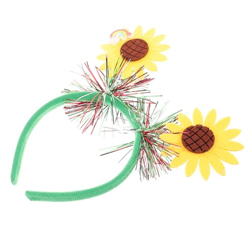 Angoily Sonnenblumen-stirnband Blumengirlanden-stirnband Blumenkronen Sonnenblumen-hochzeits-kopfschmuck Mädchen Stirnbänder Festival Fräulein Erwachsener Plastik von Angoily