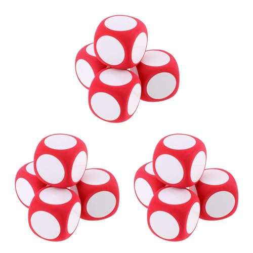 Angoily Trocken Abwischbare Würfel, 12 Stück Riesige Schaumstoffwürfel, Beschreibbare Spielrequisiten, Trocken Abwischbare Blöcke, Pädagogische Spielrequisiten für Zuhause Und Das Klassenzimmer – von Angoily