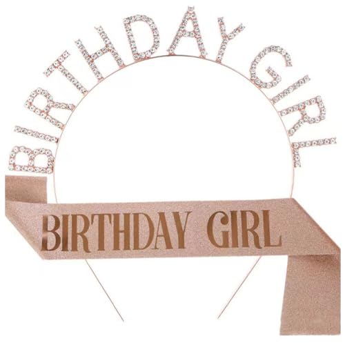 Anicy Krone Geburtstag Birthday Girl - Geburtstagskrone Mädchen, Schärpe Geburtstag, Happy Birthday Krone für Mädchen Geburtstag Dekoration, Girls Birthday Party Decorations Set Anicy Krone Geburtstag Birthday Girl - Geburtstagskrone Mädchen, Schärpe Geburtstag, Happy Birthday Krone für Mädchen Geburtstag Dekoration, Girls Birthday Party Decorations Set von Anicy