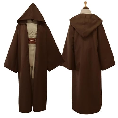 Aniepaa Jedi Kostüm, Mittelalterliches Outfit, Perfekt Karneval Halloween Kostüm (Braun, L) von Aniepaa