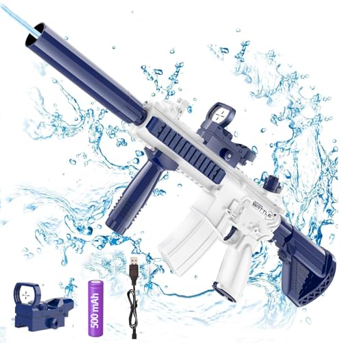 Elektrische Wasserpistole, wiederaufladbare Wasserpistole, Sommer-Strand-Pool-Spielzeug (blau) von Aniepaa