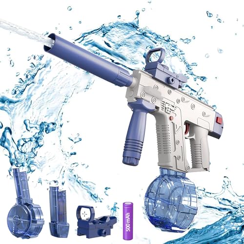 Elektrische Wasserpistole, wiederaufladbare Wasserpistole, Sommer-Strand-Pool-Spielzeug (weiß) von Aniepaa