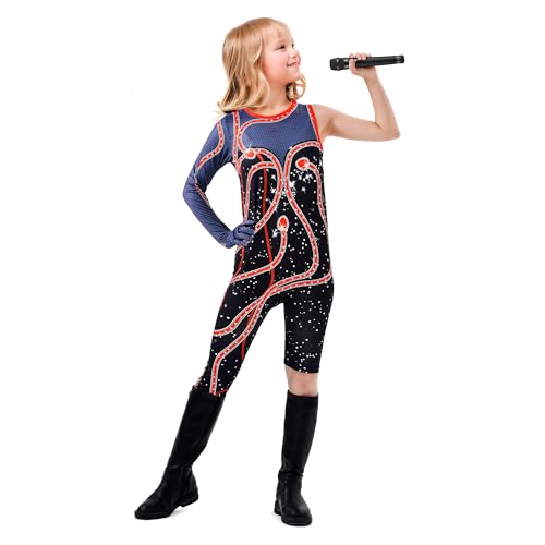 Anievoro Glänzendes Schlangen-Kostüm für Mädchen, Superstar, Sänger, Konzert, Musikparty, Halloween, Cosplay, Overall für Kleinkinder von 5-6 Jahren Anievoro Glänzendes Schlangen-Kostüm für Mädchen, Superstar, Sänger, Konzert, Musikparty, Halloween, Cosplay, Overall für Kleinkinder von 5-6 Jahren von Anievoro