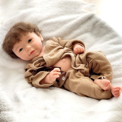 Aniiyy Ganzkörper-Silikon-Baby-Puppen für Jungen, 45,7 cm, solide Silikon-Babypuppen, Reborn-Babypuppen mit Haaren Aniiyy Ganzkörper-Silikon-Baby-Puppen für Jungen, 45,7 cm, solide Silikon-Babypuppen, Reborn-Babypuppen mit Haaren von Aniiyy