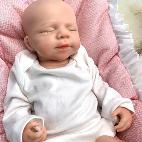 Aniiyy Silikon-Babypuppen, 45,7 cm, Ganzkörper-Silikon-Puppe, schlafende Mädchenpuppe, anatomisch korrekt, handgefertigt, bemalt Aniiyy Silikon-Babypuppen, 45,7 cm, Ganzkörper-Silikon-Puppe, schlafende Mädchenpuppe, anatomisch korrekt, handgefertigt, bemalt von Aniiyy