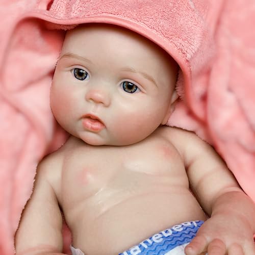 Aniiyy Silikon-Babypuppen, 45,7 cm, realistische Babypuppen, Baby-Reborn-Puppen, Silikon, Ganzkörper-Mädchen Aniiyy Silikon-Babypuppen, 45,7 cm, realistische Babypuppen, Baby-Reborn-Puppen, Silikon, Ganzkörper-Mädchen von Aniiyy