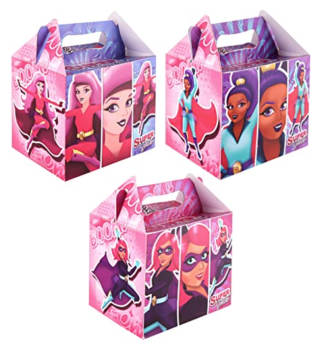 Anila's Komplette Superhelden-Themen, 10 Partytütenfüller & Gastgeschenke – 10 verschiedene Super-Mädchen-Essensboxen (ideal für Kinder im Alter von 3-8 Jahren) von Anila's
