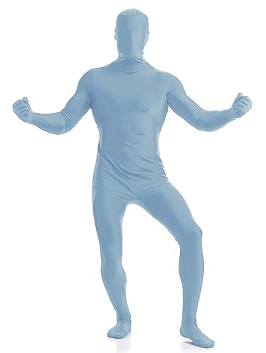 Aniler Herren und Damen Spandex Ganzkörper Zentai Kostüm Bodysuit (S, Babyblau) von Aniler