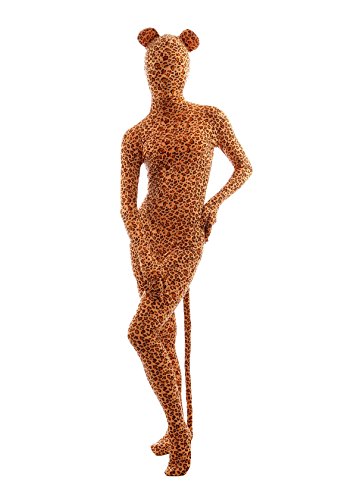 Aniler Zentai Kostüm Bodysuit für Herren und Damen, Spandex, Leopardenohren-Schwanz, XXL Aniler Zentai Kostüm Bodysuit für Herren und Damen, Spandex, Leopardenohren-Schwanz, XXL von Aniler