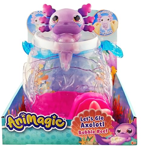 ANIMAGIC - Let's Glo Axolotl Aquarium - Interaktives Spielzeug für Kinder ab 4 Jahren - Zum Tragen des elektronischen und beleuchteten Haustieres - Inklusive Aquarium und einem Lila Axolotl ANIMAGIC - Let's Glo Axolotl Aquarium - Interaktives Spielzeug für Kinder ab 4 Jahren - Zum Tragen des elektronischen und beleuchteten Haustieres - Inklusive Aquarium und einem Lila Axolotl von Animagic