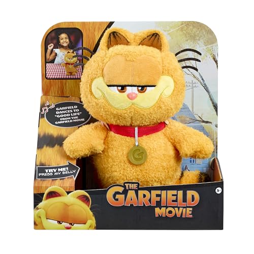 Animagic Garfield Tanzender Plüsch, Kuscheltier für Kinder ab 3 Jahren, Das Spielzeug Tanzt zu „Good Life“ aus dem Film, Interaktives Sanftes Spielzeug Animagic Garfield Tanzender Plüsch, Kuscheltier für Kinder ab 3 Jahren, Das Spielzeug Tanzt zu „Good Life“ aus dem Film, Interaktives Sanftes Spielzeug von Animagic