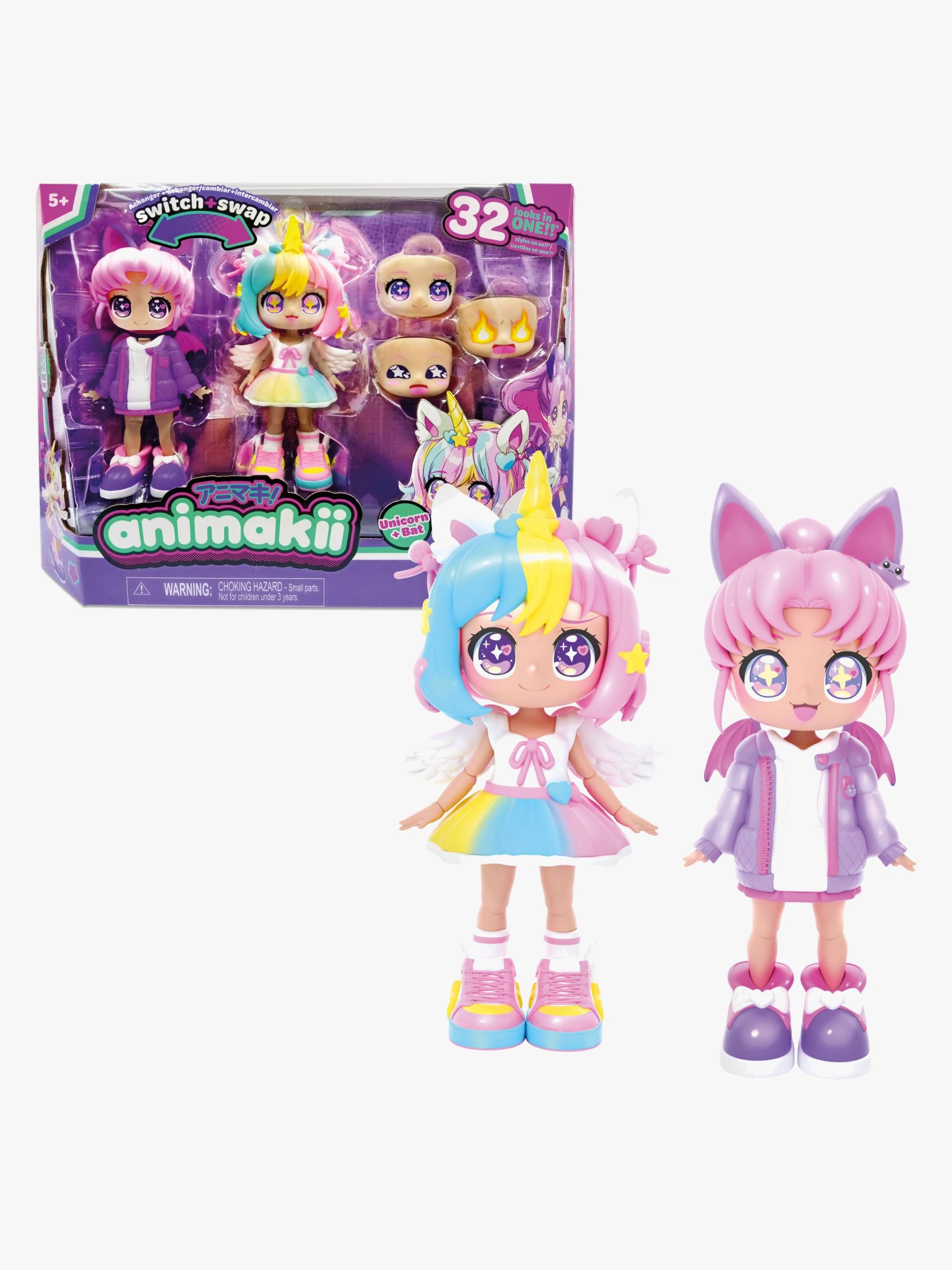 Animakii Puppenset Einhorn &  Fledermaus von Animakii