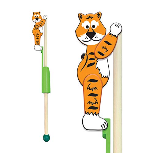 Tier Akrobaten - Tiger von Deluxebase. EIN traditioneles Weltraum Holzspielzeug für (Klein-) Kinder. von Animal Acrobats