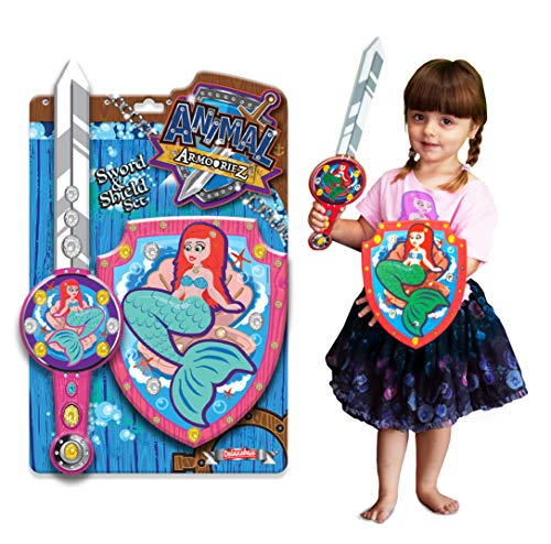 Animal Armouriez - Meerjungfrau von Deluxebase. Kinder Schaumstoff Fantasie Schwert und Schild Spielzeug Set von Animal Armouriez