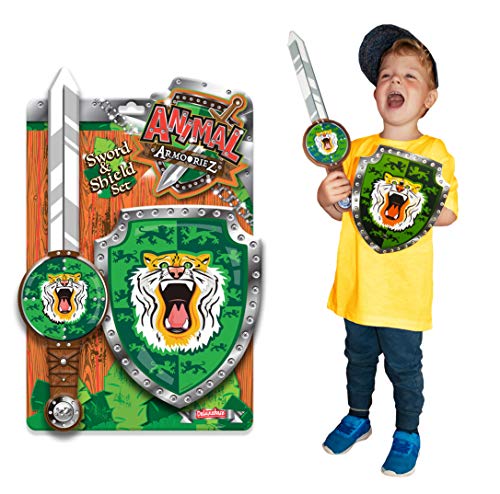 Animal Armouriez - Tiger von Deluxebase. Kinder Schaumstoff Tier Schwert und Schild Spielzeug Set von Animal Armouriez