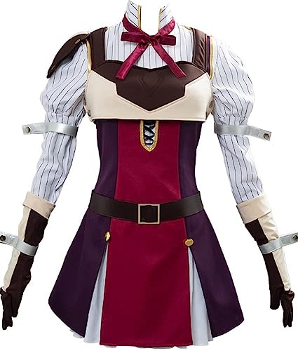 Animationart The Rising of The Shield Hero Cosplay Kostüm Raphtalia Outfits für Frauen Halloween Vollständige Sets (Rot, L) von Animationart