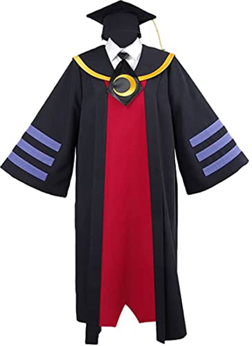 Anime Assassination Klassenzimmer Korosensei Cosplay Kostüm Krawatte Umhang Hemd Halloween Weihnachtsuniform (Männlich, XX-Large) von Animationart