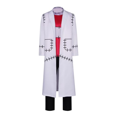 Anime Cosplay Doktor Cosplay Kostüm für Erwachsene Herren Outfit für Halloween Karneval Party (Weiß, L) von Animationart