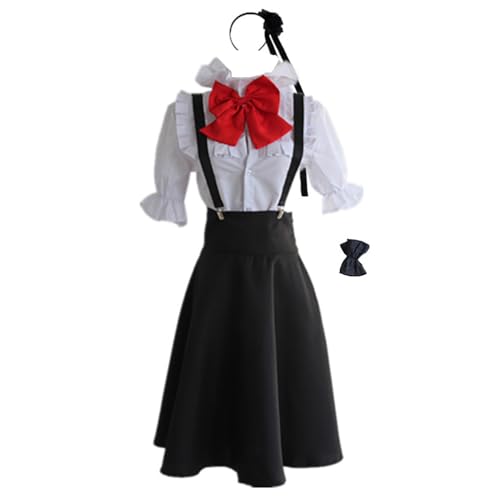 Anime Dagashi Kashi Dienstmädchenkleid Cosplay Kostüm Outfits Halloween Party Kleid Uniformen (Schwarz, XX-Large) von Animationart