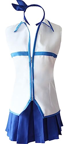 Anime Fairy Tail Cos Lucy Heartfilia Cosplay-Kostüm, Uniformen, Mädchen, Halloween, weiße Outfits (weiß, klein) von Animationart