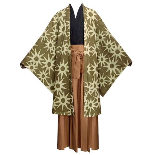 Anime Kimetsu no Yaiba Haganezuka Hotaru Cosplay Kostüm Kimono Halloween Karneval Kostüm (Grün, XL) von Animationart