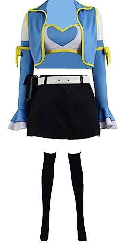 Anime Lucy Heartfilia Fairy Tail 7 Jahre später, Cosplay-Kostüm, Lolita-Schuluniformen, Hallowen, Blau, Größe XXL von Animationart