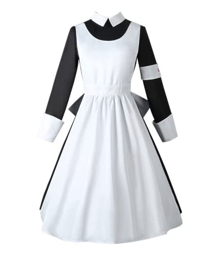 Anya Cosplay Kostüm für Erwachsene, Mädchen, Anime, Dienstmädchenkleid, Anzug, Outfit, Uniform, Halloween-Party (Weiß, Maßanfertigung) von Animationart