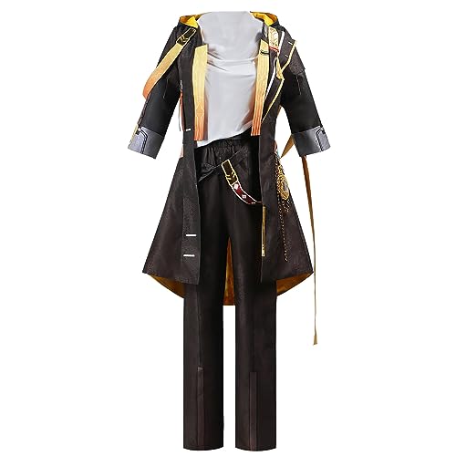 Honkai Star Rail Trailblazer Cosplay Kostüm Anime Game Stelle Caelus Anzug Outfits Halloween (groß, schwarz) von Animationart