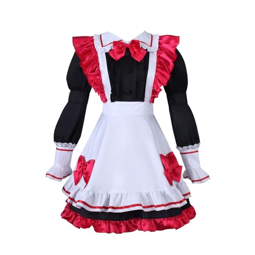 New Anime Cosplay Kostüme Ruby Hoshino Cos Dienstmädchen-Outfits, rotes Kleid, Outfit, Halloween, Rot, Größe L von Animationart