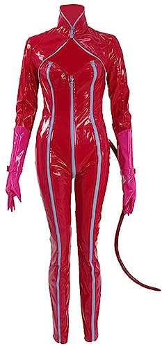 Anne Takamaki Panther Rote Jumpsuits, Strumpfhose, Uniform, Outfits, Cosplay-Kostüm, Mädchen, Rot, Größe XL von Animationart