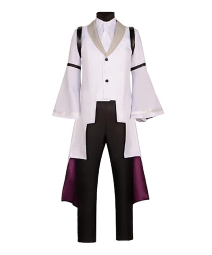 Sigma Cosplay Anime Bungou Streunende Hunde 4. Kostüm Trenchuniform Anzug Halloween Party Outfit (Weiß, L) von Animationart