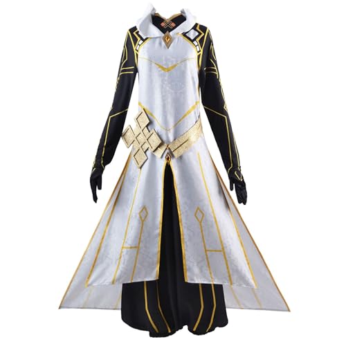 Spiel Genshin Impact Zhong Li Cosplay Kostüm Morax Anime Halloween Kleidung Uniform Halloween (Weiß, X-Large) von Animationart