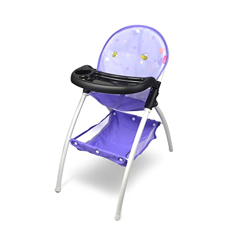 ANIVIA Baby Doll Hochstuhl, Hochstuhl für Puppen bis 16'', Lila ANIVIA Baby Doll Hochstuhl, Hochstuhl für Puppen bis 16'', Lila von ANIVIA