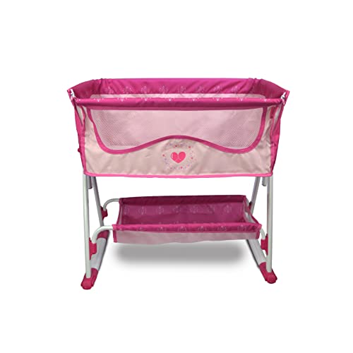 ANIVIA Puppenbettmöbel 2 Funktionen, Puppenbett und Puppenschaukel zusammen mit Stoffbezug für 18 '' Puppe – Rosa ANIVIA Puppenbettmöbel 2 Funktionen, Puppenbett und Puppenschaukel zusammen mit Stoffbezug für 18 '' Puppe – Rosa von ANIVIA