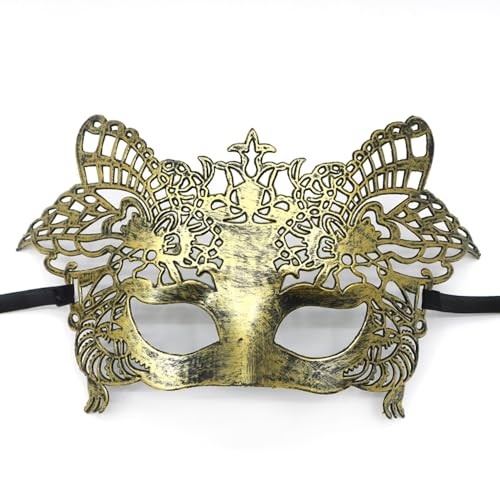 Aniyan Maske Venezianische Maskerade Retro Augenmaske für Damen & Herren, Kunststoff Kostüm Masken für Party, Ball, Karneval, Cosplay & Halloween von Aniyan