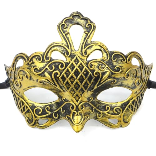 Aniyan Maske Venezianische Maskerade Retro Augenmaske für Damen & Herren, Kunststoff Kostüm Masken für Party, Ball, Karneval, Cosplay & Halloween Aniyan Maske Venezianische Maskerade Retro Augenmaske für Damen & Herren, Kunststoff Kostüm Masken für Party, Ball, Karneval, Cosplay & Halloween von Aniyan