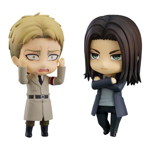 2pcs 10cm Reiner Braun/Eren Jaeger Figur PVC Anime Modell Statue Austauschbares Gesicht und Zubehör Action Figur Desktop Ornamente Handgemachte Sammlerstück 2pcs 10cm Reiner Braun/Eren Jaeger Figur PVC Anime Modell Statue Austauschbares Gesicht und Zubehör Action Figur Desktop Ornamente Handgemachte Sammlerstück von Anjinguang